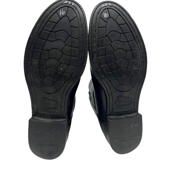 Justin Mens 10" Temple Roper Black Leather Western Cowboy Boots 10D Style JB3000 - Picture 9 of 11